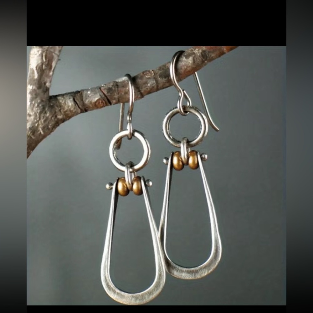 Bohemian Dangle Earrings - Silver & Gold